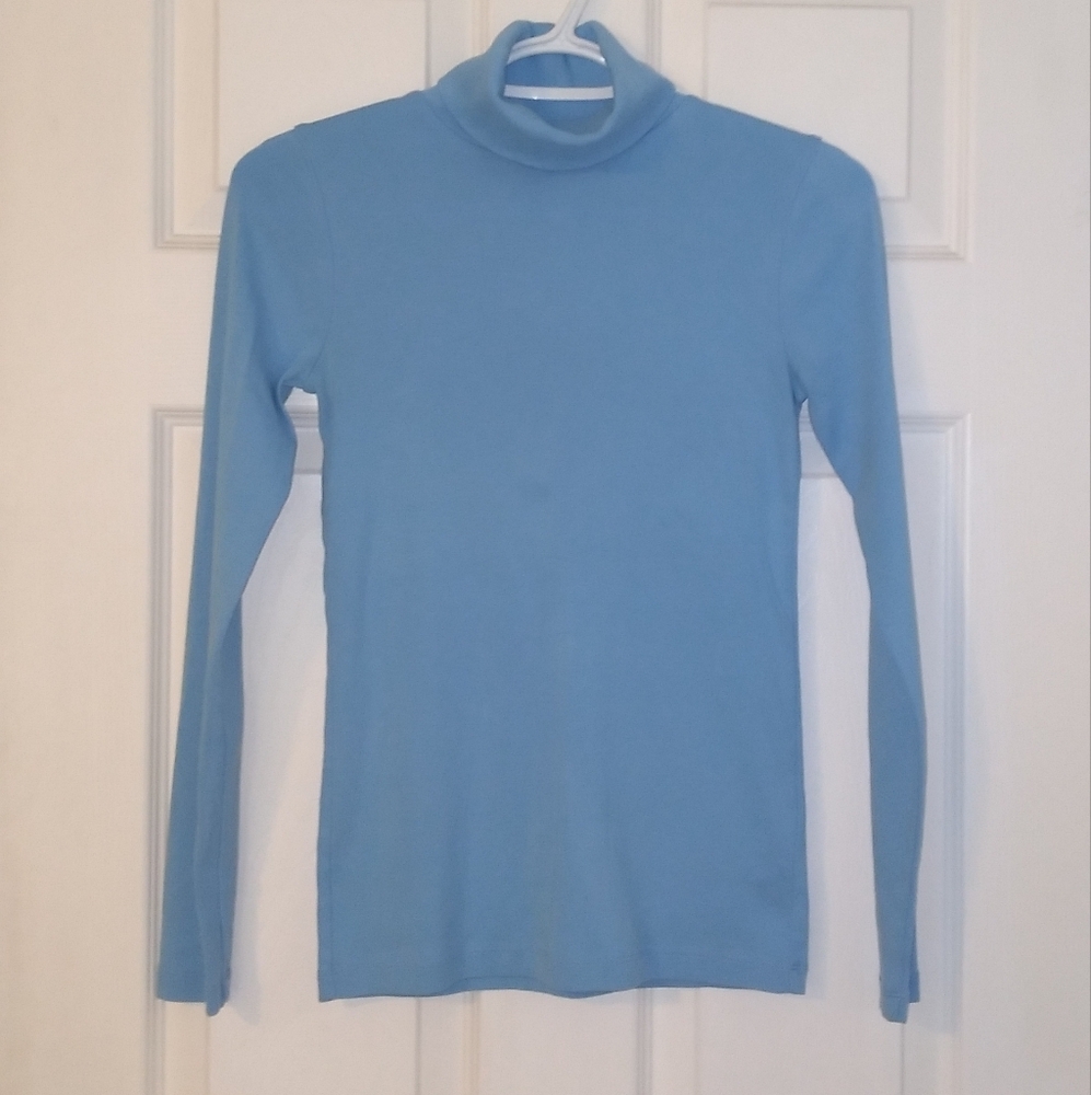 J. Crew | Women's Blue Turtleneck Shirt EUC